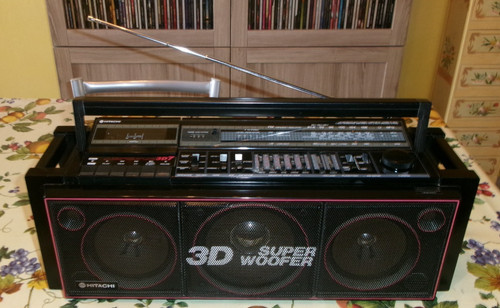 Radio hitachi boombox trk - hitachi,