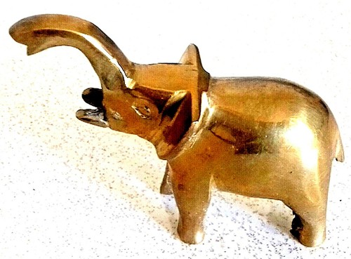 Elefante ottone colore oro - ottone,