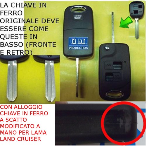 Guscio chiave scatto per - chiave,