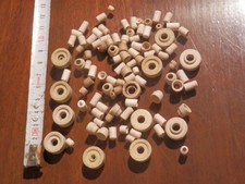 vecchio lotto ISOLATORI ELETTRICI IN CERAMICA BIANCA rotondi cilindrici piccoli