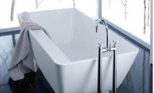 vasca da bagno burgbad Senza in ghisa minerale, indipendente, 180 x 85 cm, MW...