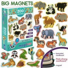 MAGDUM Calamite Bambini Animali ZOO – GRANDI calamite frigo bambini realistiche 