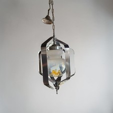Lampadario vintage con vetro