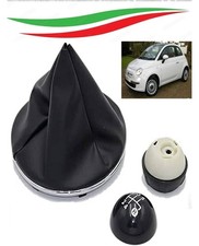 Cuffia pomello leva cambio FIAT 500 2007 2015 ghiera cornice cromata anello