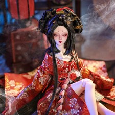 Set completo 1/4 bambola BJD articolazioni resina bambola geisha ragazza squisito trucco viso regalo
