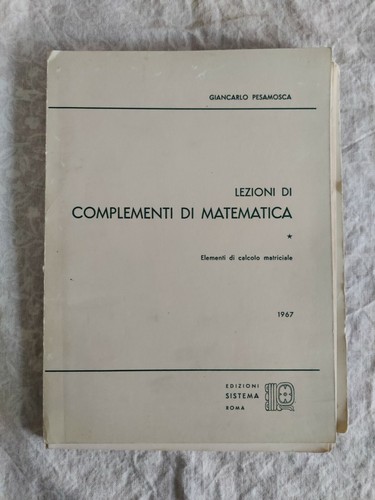 Lezioni complementi di - lezioni,