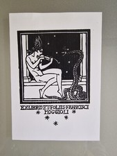 DISERTORI BENVENUTO. Ex libris et foliis Francisci Moggioli. Xilo 80 x 60. 1923