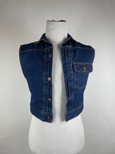 Vintage Gilet uomo denim plissettato RALPH LAUREN anni 80 fa 50, ispirato a Levis BIG E