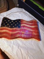 Bandiera americana in legno