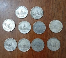 LOTTO 10 MONETE ARGENTO 500 LIRE 