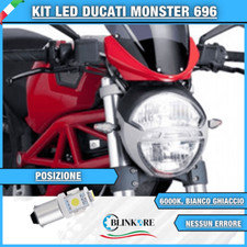 FARO LED DUCATI MONSTER 696 LUCE DI POSIZIONE BIANCO GHIACCIO CANBUS NO ERRORE