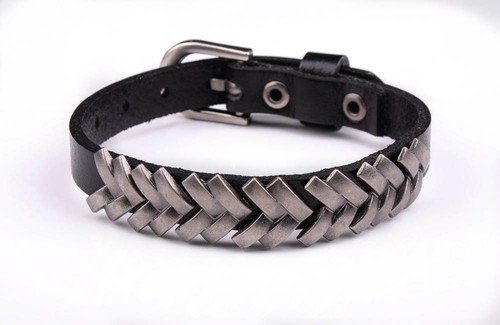 Bracciale bl35 nero rock punk - nero,