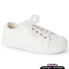 Girls Flower Girl Trainers