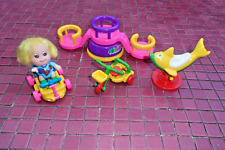 Lotto parco giochi vintage 1991 New-Ray novelty giostra bambolina mini doll 90