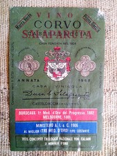 Etichetta vino Corvo - annata 1968 - Duca di Salaparuta - Casteldaccia (Palermo)