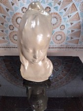 Matteucci Domenico Testa Di Bambina Ceramica Bianca Opalescente Faenza 