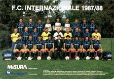 cartolina Inter formazione 1987 con autografi originali