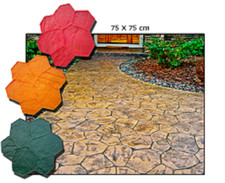 Stampo Pavimenti Stampato Cemento "Porfido 75 Rigido" 75x75cm Concrete Texture