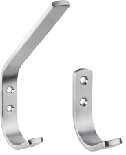 Appendiabiti da parete Acciaio Inox Montaggio a muro Ganci Argento Rotondo