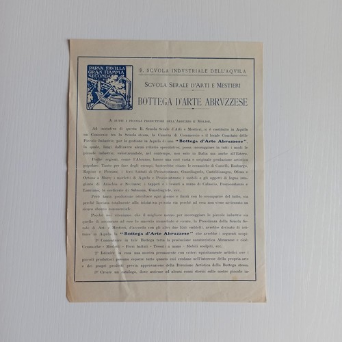 1926 bottega arte - 1926, abbruzzese