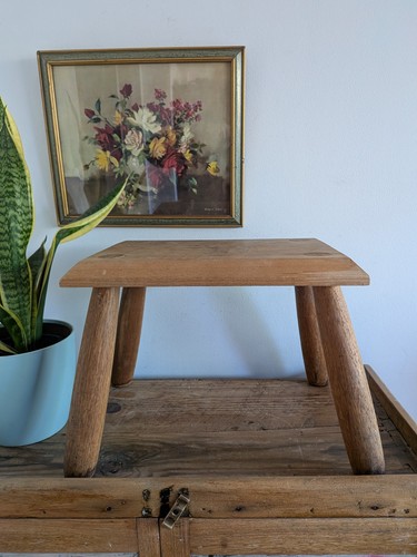 Sgabello vintage gradini - a,