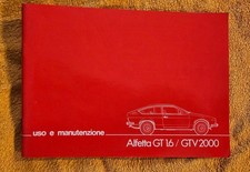 LIBRETTO USO E MANUTENZIONE ORIGINALE ALFA ROMEO ALFETTA GT 1.6 GTV 2.0 06/76 