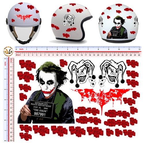 Adesivi casco auto moto - , joker