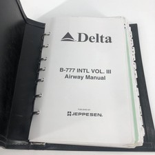 Delta Airlines Boeing 777 International Airway 2003 manuale vol 3 carte Jeppesen