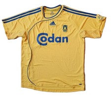 Adidas Brondby IF 2005/2006/2007/2008 maglia home gialla Codan Copenhagen tg. M/L