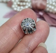 Charm Pandora Fiocco di Neve Cristallizzato Blu Scintillante Originale 💕 INDOSSATO R23a 