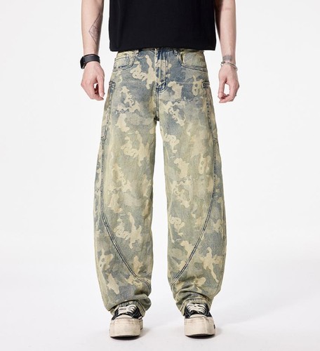 Jeans uomo retrò blu - , denim