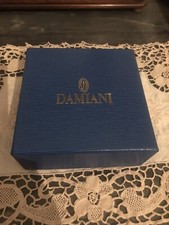 Damiani Scatola Porta Collana In Pelle Blu Con Relativo Box e Libretto Garanzia 
