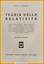 TEORIA DELLA RELATIVITÀ di Attilio Palatini 1950 Hoepli Libro matematiche elemen