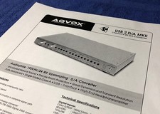 AQVOX USB 2 D/A MKII SPEC/INFO