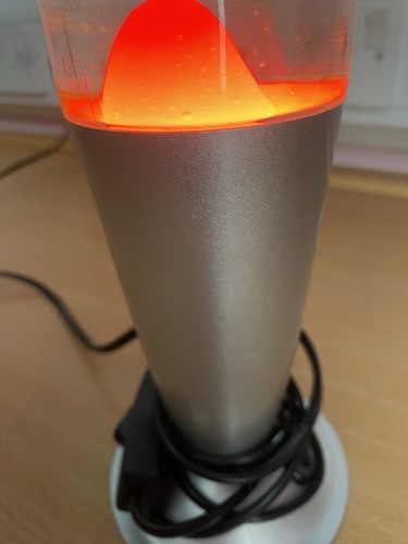 Lava lamp silver - silver, red