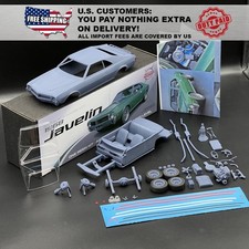 1/25 1968 AMC Javelin Premium Resina Model Kit con motore, decalcomanie e parti trasparenti