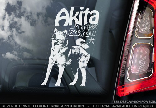 Japanese akita car window - -,