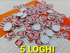 5 LOGO CHIAVE FIAT ROSSO EMBLEMA STEMMA FREGIO 15 MM BRAVO PUNTO TIPO PANDA 500