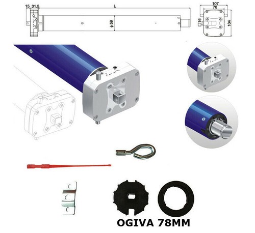 Motore automazione tenda - motore, da
