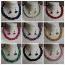 Collana orecchini eleganti - e,