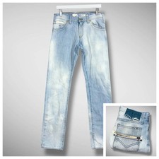 Jeans uomo vintage Energie Sixty 32x34 Emerson lavaggio candeggina tasca cerniera Y2K