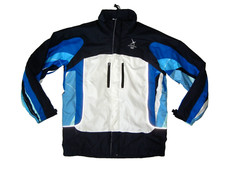 Vintage y2k 2006 TORINO OLIMPIADI INVERNALI blu caldo ASICS GIACCA SCI cappotto uomo 3XL grande