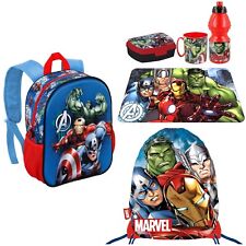 Avengers Marvel Zainetto 3D Scuola Asilo Portamerenda Tazza Borraccia Sacca