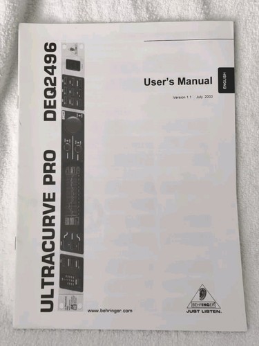 Behringer deq2496 manuale - behringer,