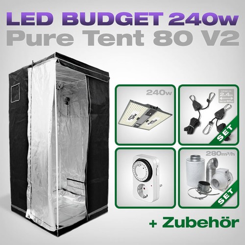 Pure tent growbox set completo - tent,