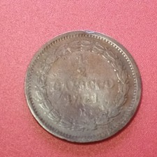 Stato Pontificio Moneta 1/2 Baiocco 1851 Pio IX