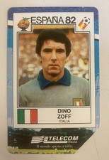 Scheda telefonica Telecom rara,Panini,Dino Zoff, Tiratura 80.000,collezionismo.