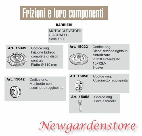 Frizione disco manicotto leva