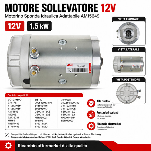 Motore sollevatore 12v - 12v, 1.5