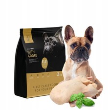 Cibo secco per cani cane 2 kg senza cereali per razze piccole con oca 1DOG